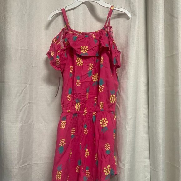 Girls' Pineapple Rompers - Cat & Jack Pink- XL 14/16. - Picture 3 of 3